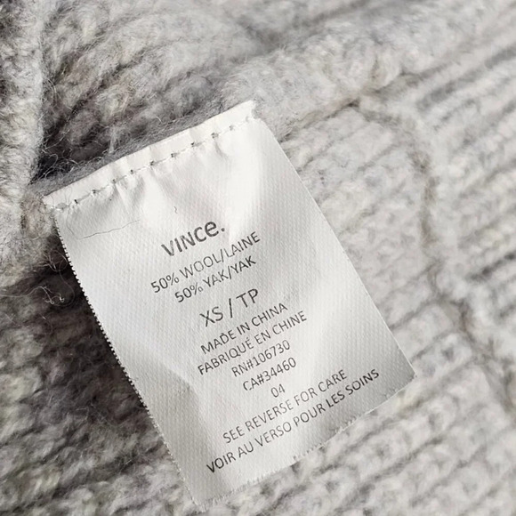 Vince Womens Wool Yak Crew Neck Sweater Size XS Long Sleeve Knit - Picture 6 of 6